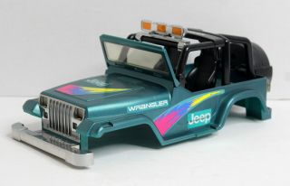 Nikko Jeep Wrangler 1/10 Scale Rc Truck Replacement Car Body Teal Crawler Vtg