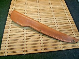 Long Vintage Usa Leather Belt Sheath For Schrade Uncle Henry 167uh Fish Knife