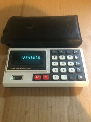 Vintage Casio - Mini Memory Electronic Calculator,  Circa 1975