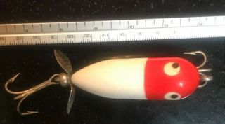 (2) Vintage Heddon Tiny Torpedo Fishing Lure & Vintage Miracle Minnow FishingLure 2