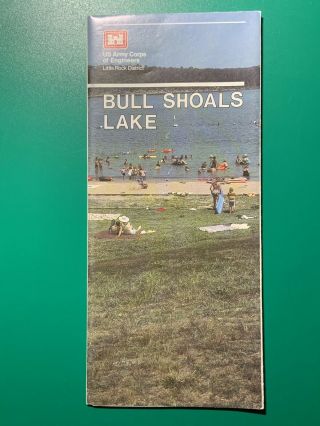 Bull Shoals Lake Us Army Corps Of Engineers Little Rock Vintage Brochure Map