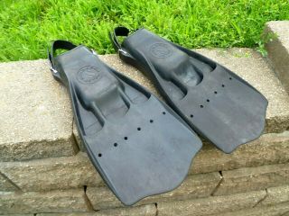 Vintage Scuba Diving Fins Flippers Scubapro Jetfin Made In Usa Large