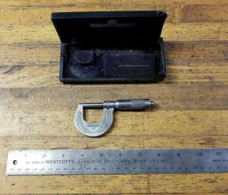 Vintage BROWN & SHARPE Micrometer Precision Measuring Tools • Machinist Gauge US 3