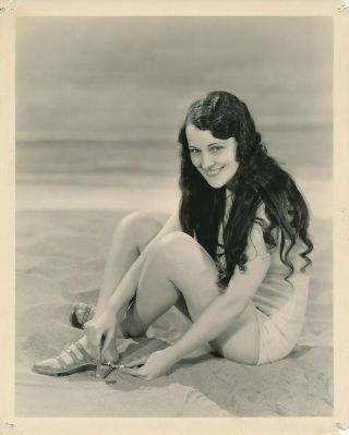 Silent Starlet Swimsuit Vintage 1920s Studio Cheesecake Portrait Photo