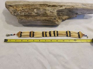 Vintage Indian/Native American BONE BEAD CHOKER Necklace Authentic 4
