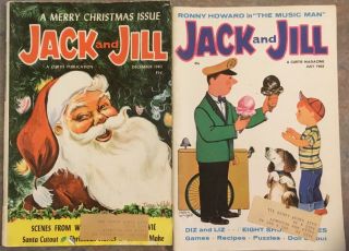Jack And Jill Vintage Children’s Magazines,  July & Dec.  1962,