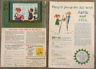 Jack and Jill Vintage Children’s Magazines,  July & Dec.  1962, 2