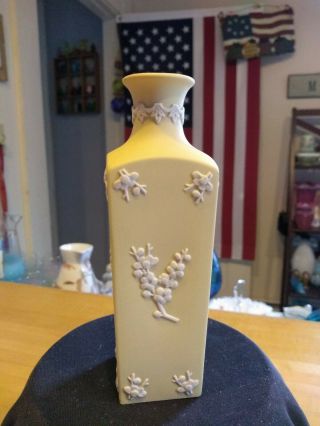 Vintage Wedgwood England Jasperware Yellow Mini Vase Primrose Prunus Blossom