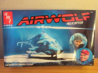 AMT ERTL 1/48 Airwolf Vintage Model Kit 6680 Helicopter Parts 2