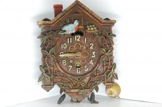 Vintage Lux Clock MFG Co Clock Wooden Collectible Decor 3