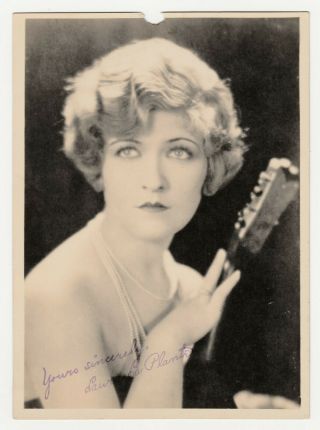 Laura La Plante - Vintage 1920s Fan Photo Signature - Began Silent Film Movie Star