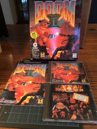 Vintage Doom II 2 PC CD - ROM & Doom II Explosion CD 2