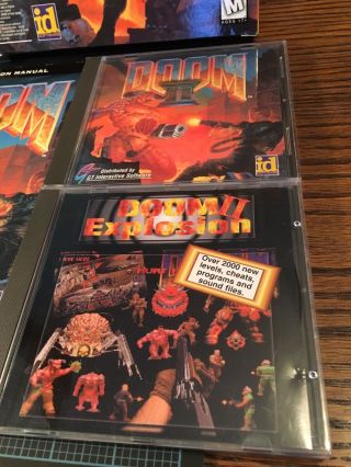 Vintage Doom II 2 PC CD - ROM & Doom II Explosion CD 4