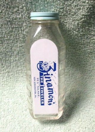 Vintage Glass Baby Bottle Bank Zinamon 