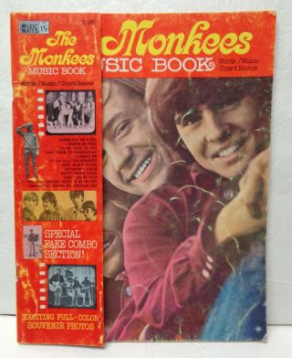 Vintage 1966 Music Mates No.  15 The Monkees Music Book Songs & Chord Names