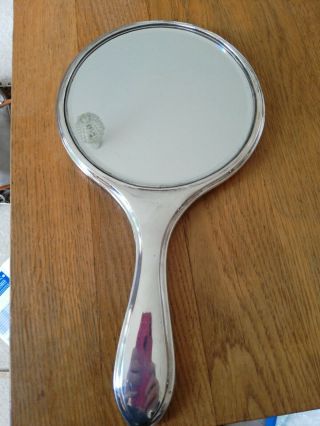 Vintage Hallmarked Silver Hand Mirror