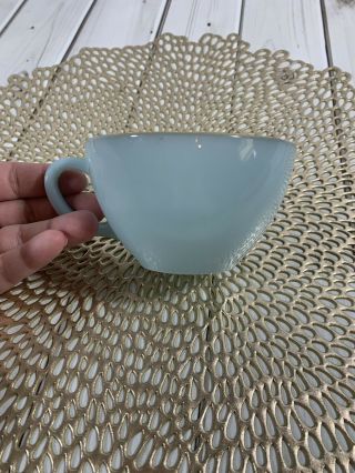 Vintage Delphite Blue And Gold Tea Cup From Snack Set Fire King