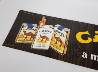 Vintage 1980 ' s Camel Cigarette Ad/Vending Machine Sign 