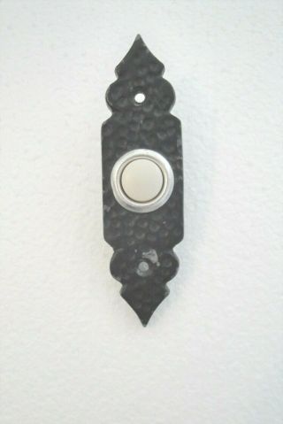 Vintage Doorbell Push Button Black Iron - And
