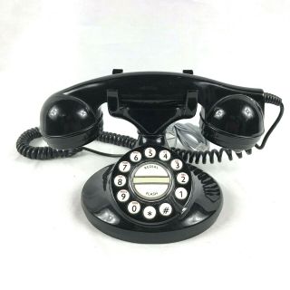 Vintage Microtel 966 Black Retro Glam Phone Landline Push Button Heavy