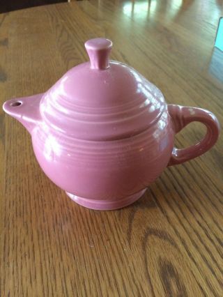 Vintage Fiestaware Fiesta Small Teapot 2 Cup Childs Teapot Rose