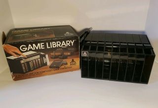Vintage Atari 2600 Game Library Storage Unit W/ Box