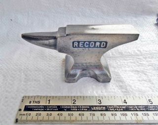 Vintage 4 3/4 " Cast Iron Anvil By Record (not Advertising Item)