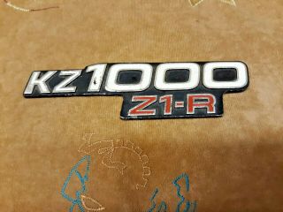 Vintage Metal Side Panel Badge,  Kawasaki Kz 1000 Z1 - R 1978