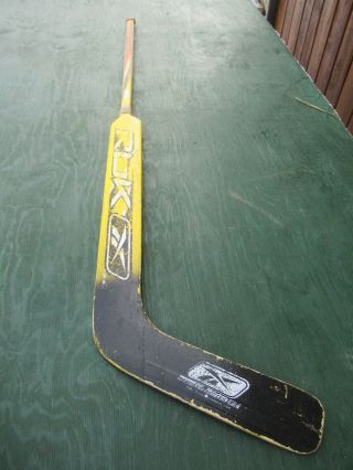 Vintage Wooden 57 " Long Hockey Stick Goalie Signed Rbk
