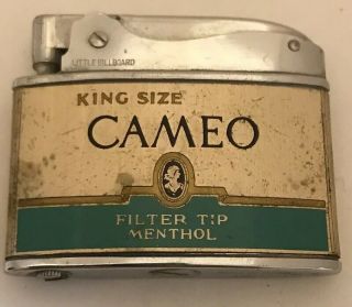 Vintage Cameo Menthol Cigarette Lighter Flat Advertising Collectible Item
