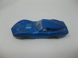 Vintage Tyco 60s Chevy Corvette Stingray Sport Coupe Ho Slot Car Blue Body Only