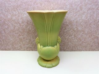 Vintage Red Wing Minnesota Usa Art Pottery Vase 884 Green Pastel 9 3/4 " Tall Ex