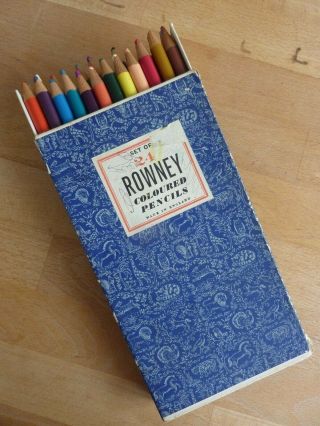 Rowney Victoria 24 Vintage 1950s Coloured Pencils Set England
