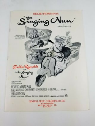 The Singing Nun Sheet Music Booklet Selections From Debbie Reynolds 1966 Vintage