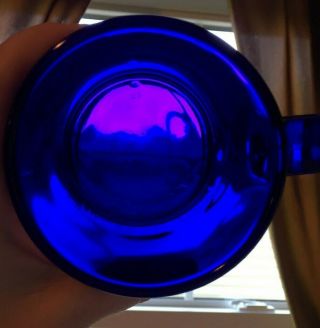 Vintage Cobalt Blue Celestial Sun Moon Stars Libbey Coffee Cup Mug Made In USA 5