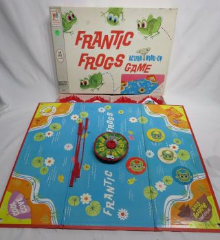 Frantic Frogs Vintage 1965 Board Game By Milton Bradley Usa Frogs Japan Complete
