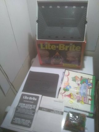 Vintage Lite Brite Light Bright Milton Bradley Game Toy W/box 4780
