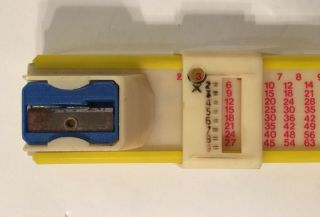 Vintage Chuck E Cheese ' s 1980s Pencil Case Calculator Ruler and Pencil Sharpener 5