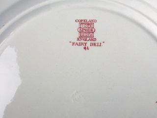 Copeland Spode Fairy Dell Dinner Plates Set,  Vintage Bone China England 10 1/2 