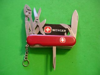 Ntsa Vintage Swiss Army Wenger Multifunction Pocket Knife Red " Tradesman "