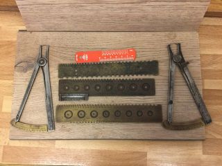 Vintage French & Swiss Etc Watchmakers Tools Gauges For Watch Repairs