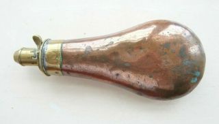 Vintage Bartram Nimrod Powder Flask Shot Percussion Rifle Shotgun Hammer Gun