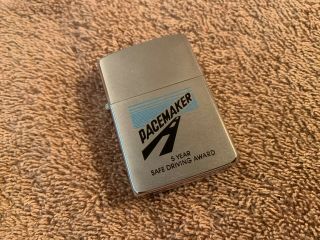VINTAGE 1986 ZIPPO LIGHTER OLD STOCK PACEMAKER 5 YEAR SAFETY AWARD 4