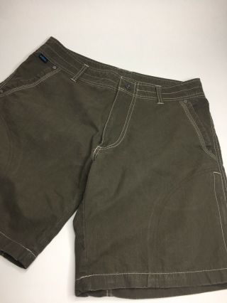 Men’s Kuhl Vintage Patina Dye Brown Hiking Shorts •w32 L8” Euc