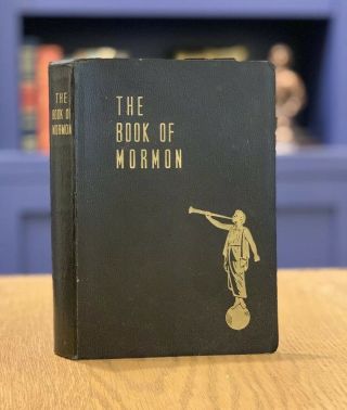The Book Of Mormon Black 1950 Lds Vintage Rare Angel Moroni Cover Collectors