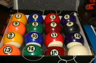 Vintage Billiards Pool Balls Complete.  16 Ball Set