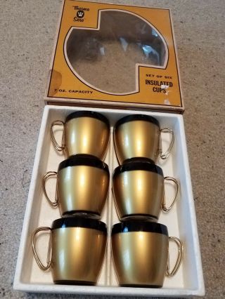 Set Of 6 Vintage West Bend Thermo Serv 7 Oz Insulated Cups