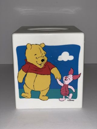 Vintage Disney Winnie The Pooh (and Piglet Too) Friendship Tissue Box Cover Ex