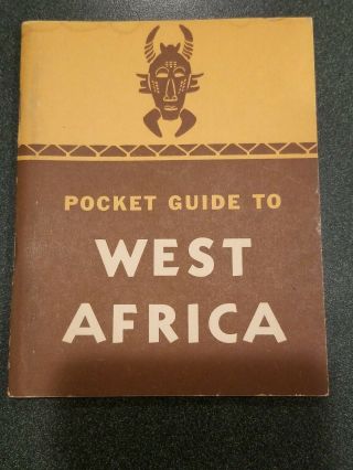 Vintage Us War Department Pocket Guide To West Africa - Wwii