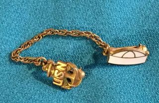Vintage Wwii Usn Navy Sweetheart Sterling Pin Set Usn Anchor & Sailor 
